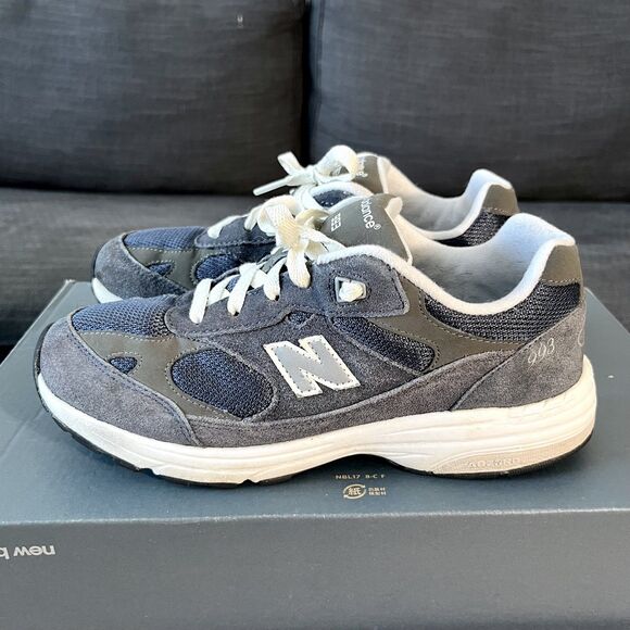 New Balance 993 Navy Blue Suede Casual Shoes GC993NW Women’s Size 7 - Picture 1 of 12